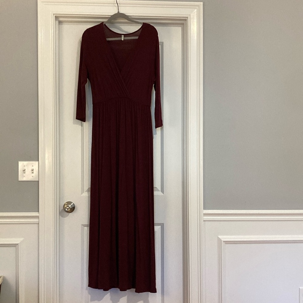 Mother Bee XL Maternity dress color wine